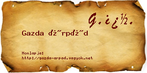 Gazda Árpád névjegykártya