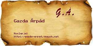 Gazda Árpád névjegykártya