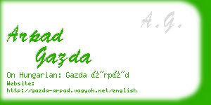 arpad gazda business card